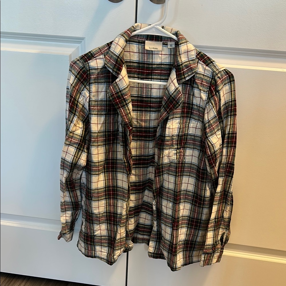 L.L. Bean Women’s Plaid Shirt - Red, Green, White